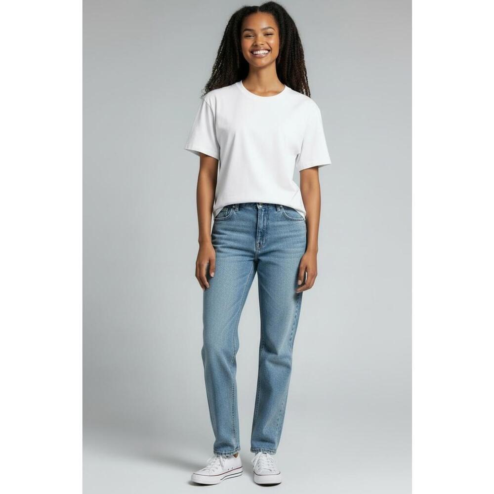 Seven7 Women’s Girlfriend Ankle, Mid-Rise, Distressed Jeans, Size 8